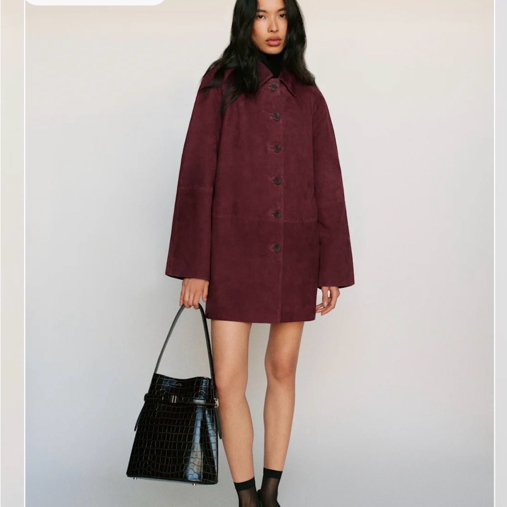 NEVER WORN Reformation suede Celine coat- with tags, never worn! - Picture 3 of 6